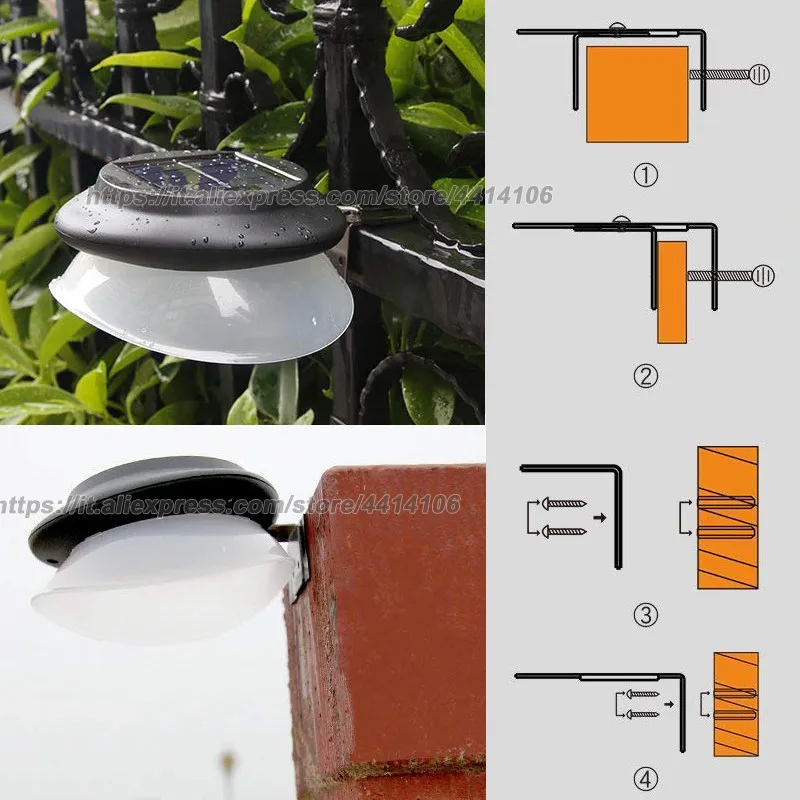 Solar ao ar Led-luz de Segurança de Utilitário Noite de Sarjeta Inteligente de Energia Pacote Negócio-calha Livre Luzes Solar Preta 6 9 Lâmpadas solares