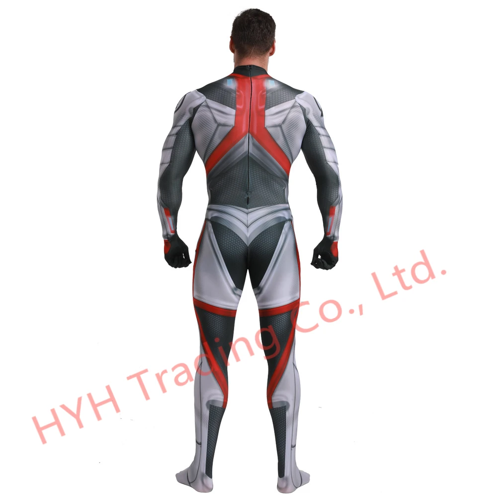 Avengers Endgame Quantum Realm Cosplay Costume Superhero Captain America Captain Marvel Zentai Bodysuit Avengers 4 Suit Jumpsuit