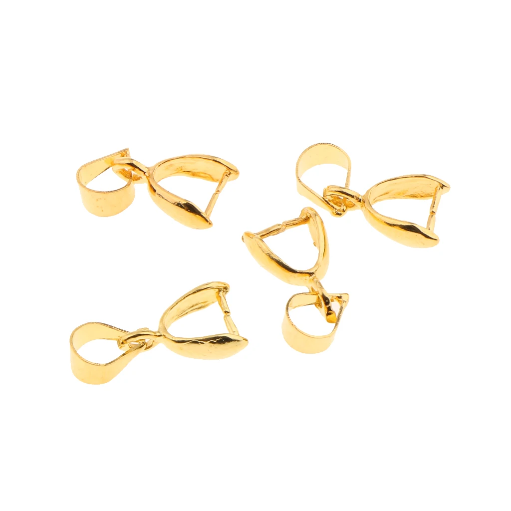 30pcs Assorted Charm Pendant Pinch Clip Bail Connector DIY Jewelry Findings