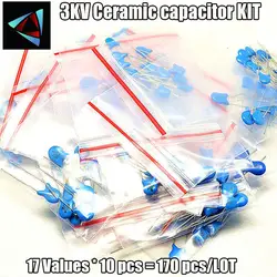 DIY KIT 170 шт = 17value * 10 шт 3KV Керамика конденсатор комплект 3KV 5 P 10 P 22 P 47 р 56 P 100 P 150 P 220 P 330 P 470 P 102 222 332 472 103