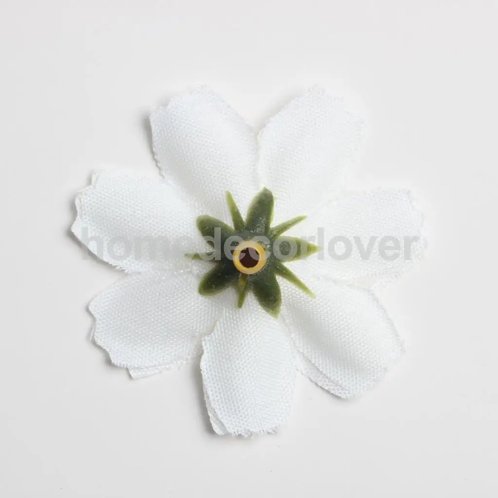 50pcs 4cm Silk Flower Daisies Flower Heads for Wedding/Car/Spring/Home/Garden Decoration Wreath DIY Floral Arts and Crafts