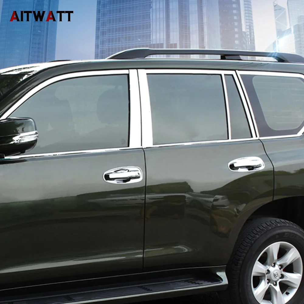 AITWATT подходит для Toyota Prado FJ150 FJ 150 2010 2016 столб из нержавеющей стали окон Стайлинг