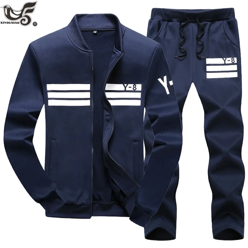 XIYOUNIAO plus size M 7XL8XL9XL New font b Men s b font Sporting Suit Male Tracksuit