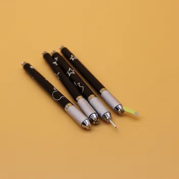 

4Pcs Two Uses Manual Microblading Pen Black 110mm Eyebrow Tattoo Pen For Permanent Makeup Eyebrows Embroidery Tattoo