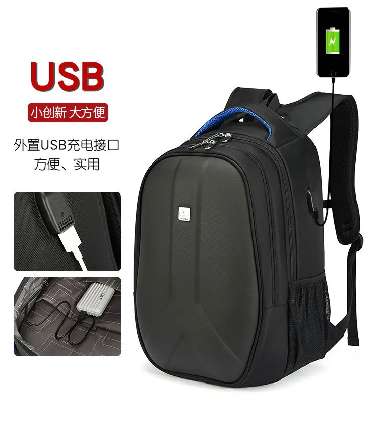 

Water Repellent Oxford Anti theft Laptop Backpacks Business USB Charger Computer Schoolbag Backpack for Men Hard Back
