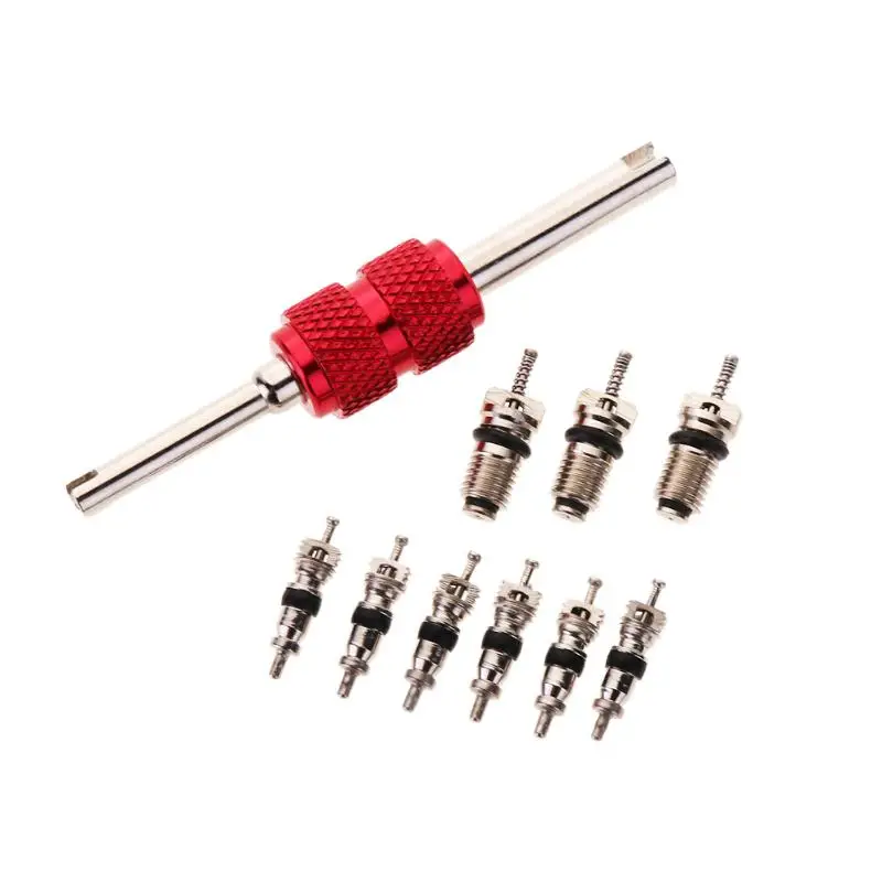 10pcs/set Car Air Conditioning Repair Tool Automobile Valve Core Wrench Tire Remover Installer for Air-conditioning Installation 10pcs/set Car Air Conditioning Repair Tool Automobile Valve Core Wrench Tire Remover Installer for Air-conditioning Installation
