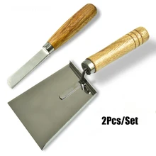 2 шт. инструмент пчеловода медовая пыльца садовая улей лопатка из нержавеющей стали скребковый нож инструмент для улей рамка эксклюзивная Чистка