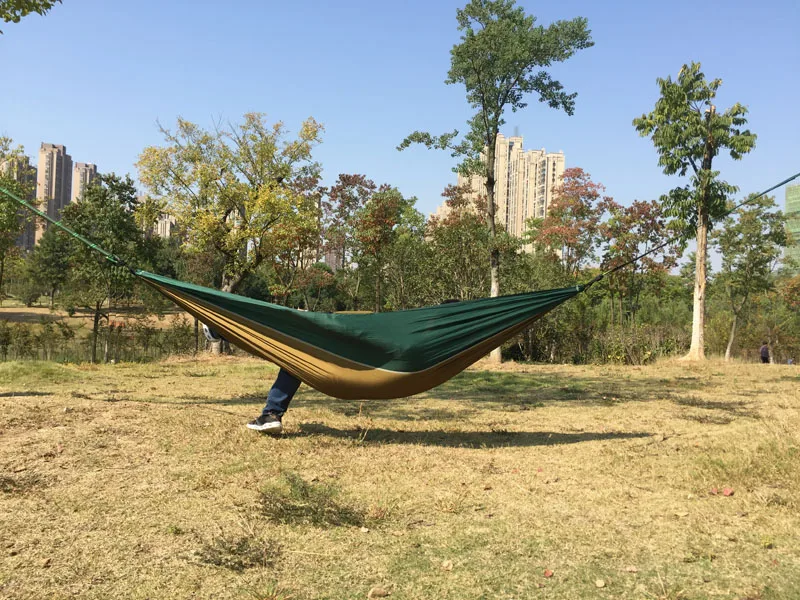 2019 Портативный парашют гамаки для 2 спальный матрас кровать Открытый отдых качели сверхлегкий дизайн 260*140 см