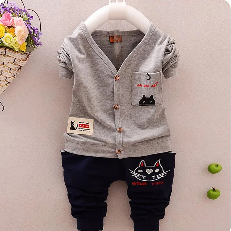 

baby boys Clothing Sets 2019 New Spring Fashion shirt + pants kids long sleeve Cotton suits 2Pcs children Clothes For Boy 3years