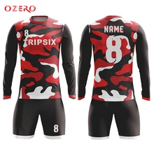 Сублимированные индивидуальные командные футбольные майки Повседневная футболка с длинным рукавом футбольные командные майки