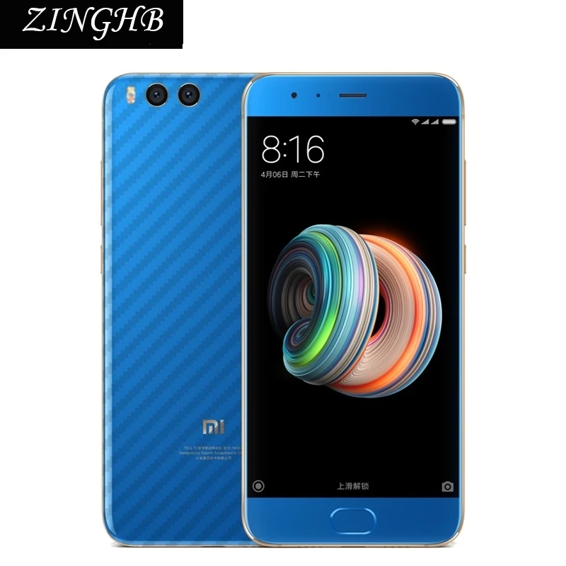 2 шт./лот прозрачная задняя наклейка из углеродного волокна для Xiaomi Mi Note 3 5