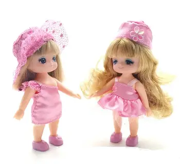 

doll toy 10cm Original little girl with a curly hair Lovely girl Princess Dolls 5 joint doll toy Lovely doll Christmas Gift