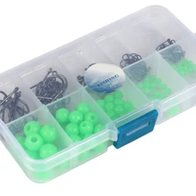 180 шт./кор. световой Lulu джиг-головки бусинами Fly Карп рыболовные Крючки комплект Fishinghooks с коробкой рыболовных принадлежностей инструменты X24