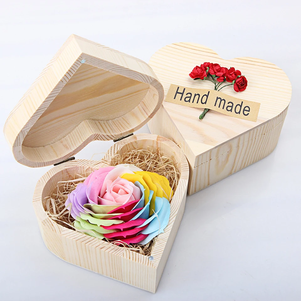 Wholesale High Quality Mix Colors Heart shaped Rose Soap Flower for