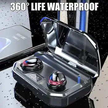 

LEORY TWS bluetooth 5.0 Hi-Fi Earbuds Smart Touch Digital Display Earphone IPX8 Deep Waterproof With 3500mAh Mobile Power