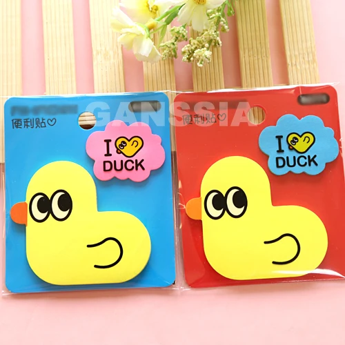 

1PC Cartoon duck series memo pad Cute stationery stickers Office memos School diary notebook supplies (ss-1428)