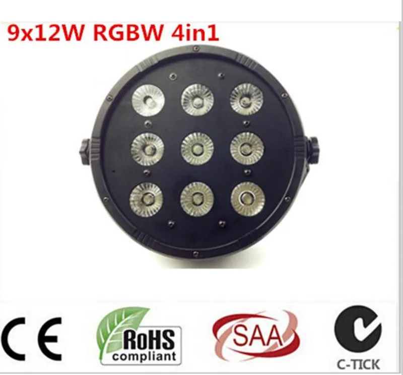 

8pcs 9x12W RGBW 4IN1 led par 54 DJ Par LED RGBW Wash Disco Light DMX Controller Free Shipping