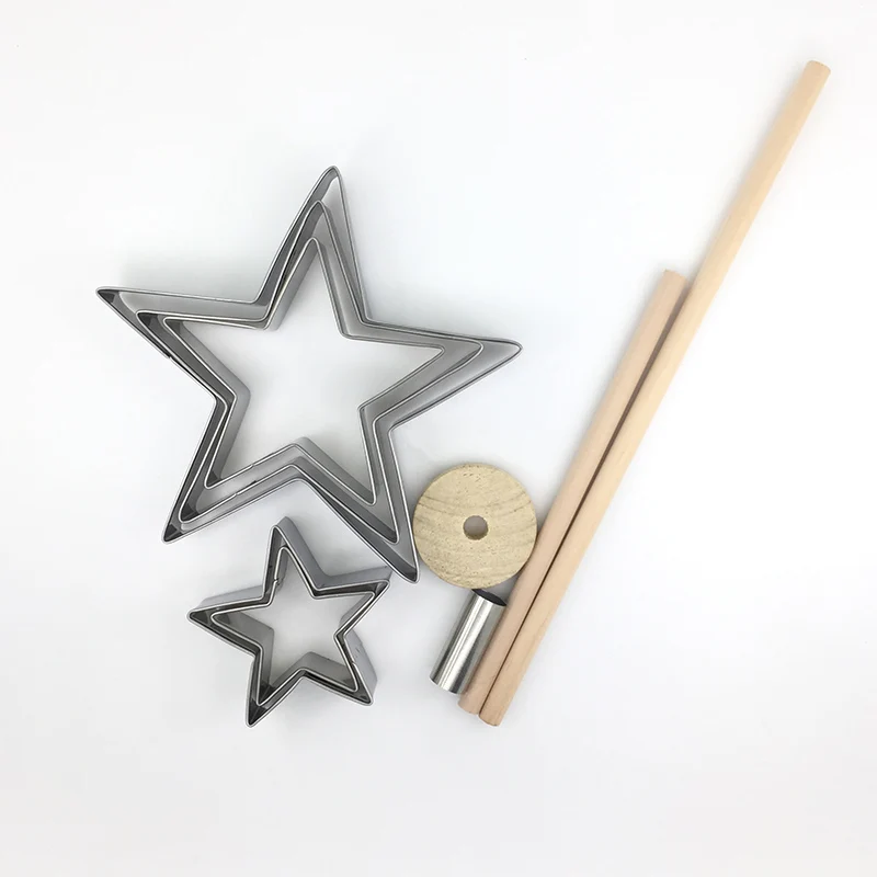 9pcs set christmas star cookie tree cutter set stainless steel christmas star cookie