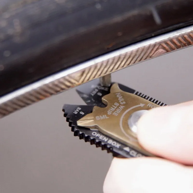 This portable 20 in 1 utility multi tool keychain provides you all the tools you need for those smaller projects in your car, home or office. Features a Rotating wheel design, just gently turn the wheel in the middle of golden can easily switch using the tool, you do not always have to use all the tools split out.