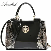 Прямая, роскошная классическая женская сумка от известного бренда, черная кожаная сумка на плечо с цветочной вышивкой, женские вечерние сумки-мессенджеры
