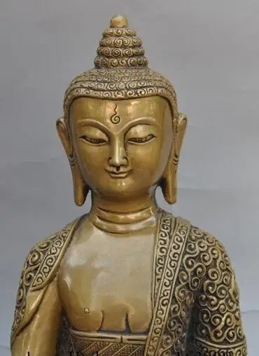 

S1252 12"tibet buddhism fane bronze Healing Herbs Medicine Buddha Bhaisajyaguru statue