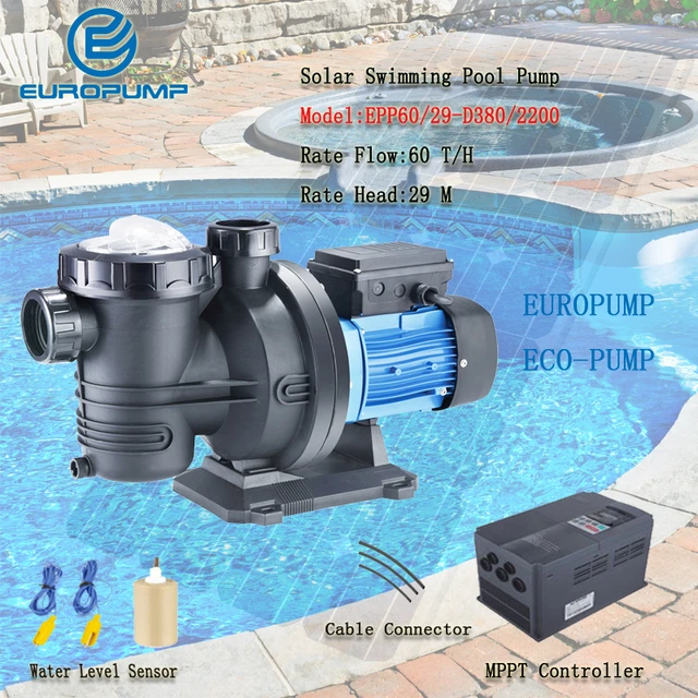 Europump 3hp Solar Pump Dc Solar Swimming Pool Pumps Max Flow 60000 L/h  Lift 29m Solar Surface Pump Model(epp60/29-d380/2200) - Pumps - AliExpress