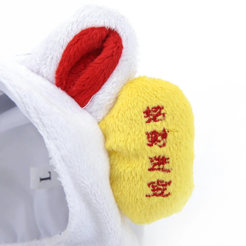Забавные маленькие шапки для собак Maneki Neko накидки кошек щенков головные уборы