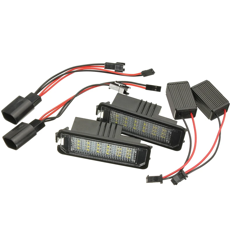 2шт LED номерной знак света, Лампа подсветки номерного знака хвост свет для VW/Поло/Гольф/Пассат/Шкода/ГТИ стайлинга автомобилей 2шт LED номерной знак света, Лампа подсветки номерного знака хвост свет для VW/Поло/Гольф/Пассат/Шкода/ГТИ стайлинга автомобилей