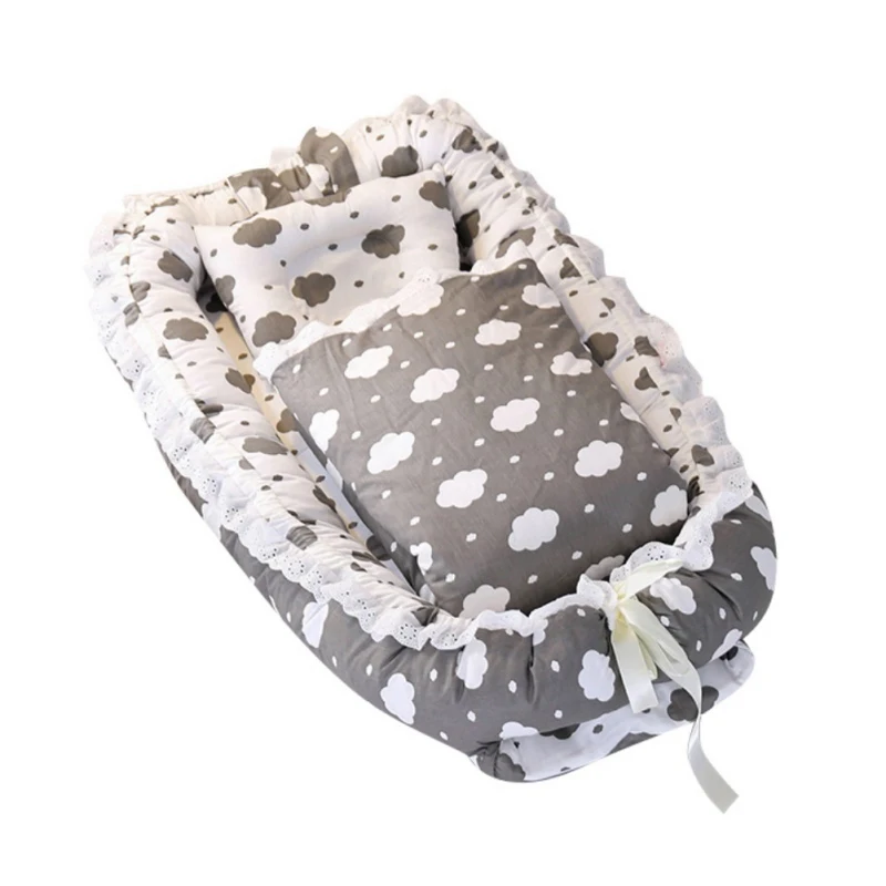 Новая портативная детская кроватка гнездо для путешествия на кровать-экспонат Подушка бампер для сна ребенка с питомником уход за новорожденными - Цвет: B3
