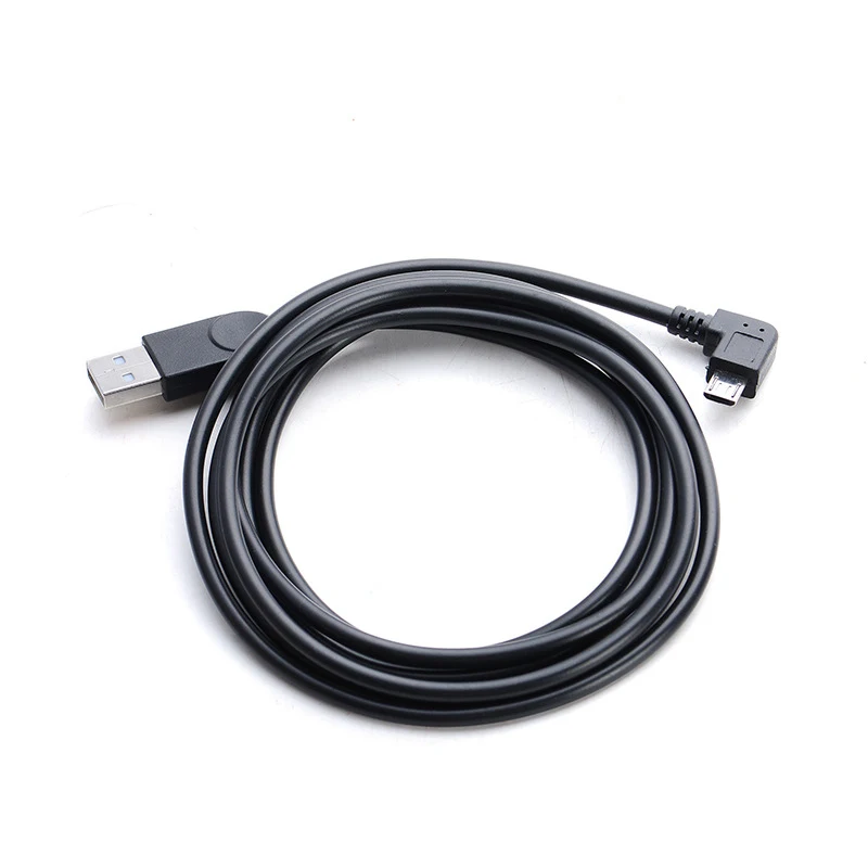 L-образный Micro5p Мужской Micro USB 2,0-Andriod зарядный кабель для зарядки мобильного телефона для samsung Xiaomi 1,5 м 4.9FT - Цвет: Черный
