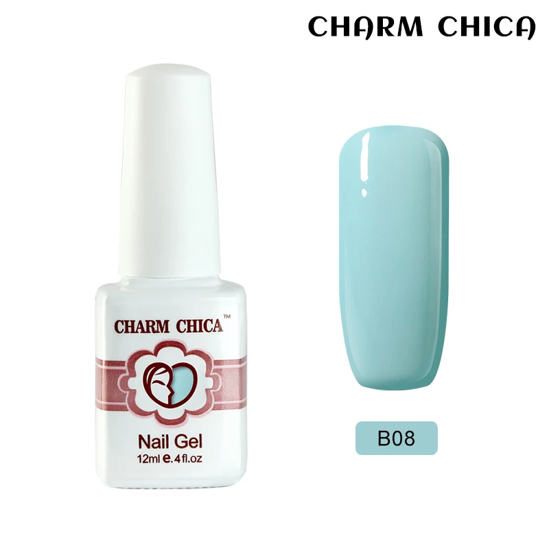 CHARM CHICA синий УФ гель лак для ногтей 12 мл замачиваемый цвет серии Гель Vernis