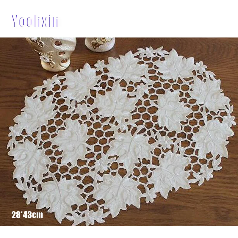 

Super gold Hollow embroidery placemat cup mug tea coffee pan coaster kitchen dining table place mat lace doily wedding drink pad