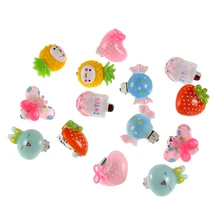 7/пара милых мультяшных животных/фруктов/мороженого, клипсы для ушей, Детские клипсы для девочек, полимерные серьги без пирсинга для детей