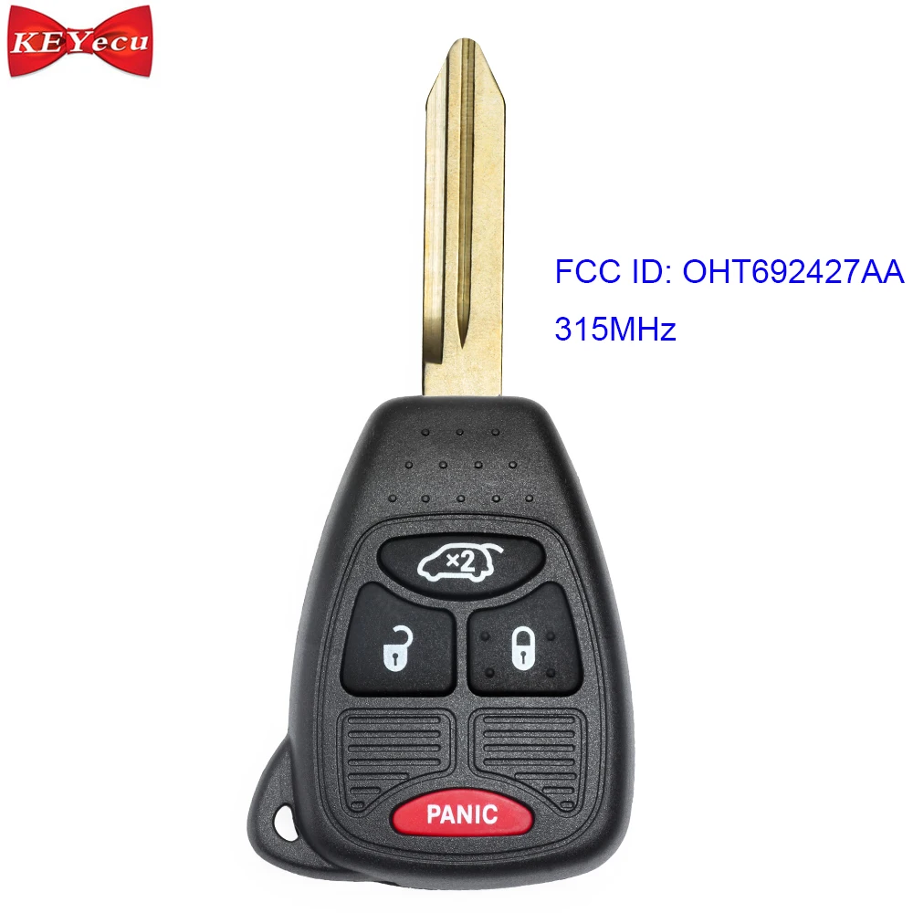 KEYECU для Chrysler 200 300 Aspen Для Dodge Avenger Jeep Liberty дистанционный ключ-брелок от машины 315MHz