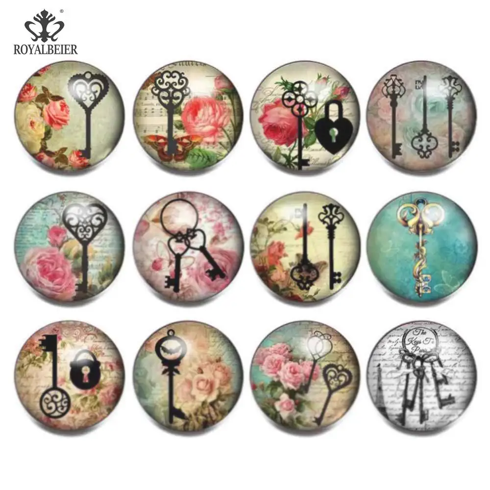 12pcs/lot Green Series Theme Beautiful Exotic Pattern 18mm Snap Button Charms For 18mm Snaps Bracelet Snap Jewelry KZ0622 - Окраска металла: KZ1023