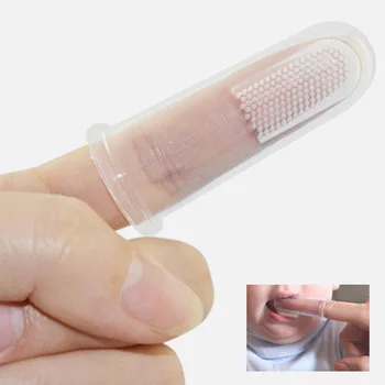 

Soft Safe Children Silicone Finger Baby Toothbrush Gum Primary Teeth Brush to Clean Massage Shop High Quality