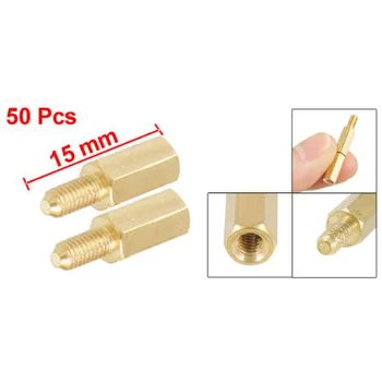 

BOFO 50 Pcs Brass Screw Thread PCB Stand-off Spacer M3 Male x M3 Female 6mm
