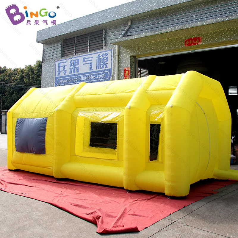  Free shipping 6X3X2.5 meters yellow inflatable spray paint booth inflatable car painting cabine car