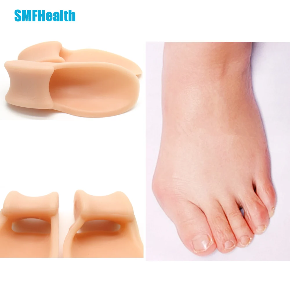 

2Pcs Silicone Gel Toe Separator 24 Hours Bunion Orthotics Pedicure Hallux Valgus Corrector Pro Orthopedic Feet Care Z34601