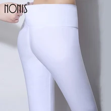 Nonis High Waist Women Skinny Leggings 2018 Candy Color Stretch Plus Size Female Pencil Pants Ladies Leggings Plus Size 6XL