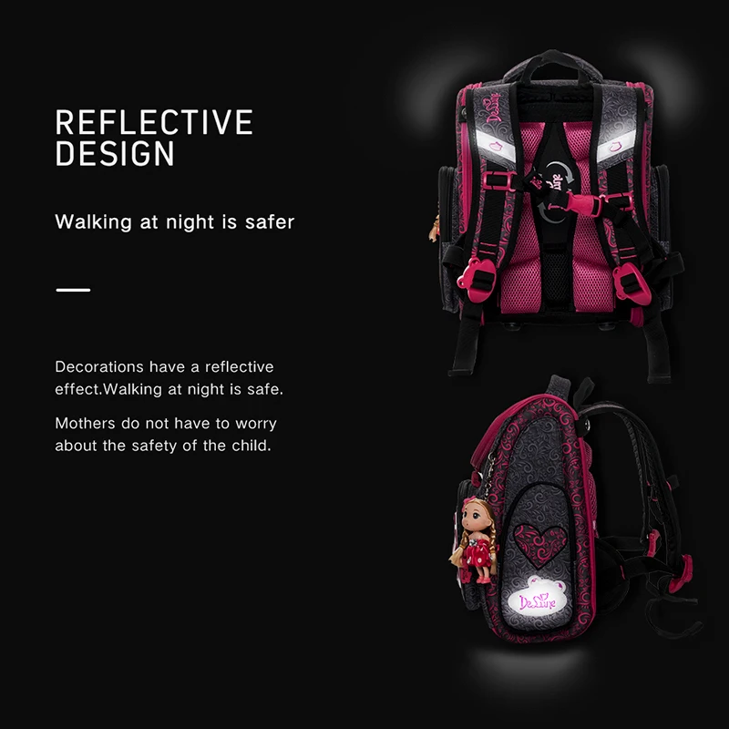 Delune Cartoon School Bags Backpack for Girls Boys Bookbag Flower Pattern Children Orthopedic Backpack Mochila Infantil Grade 3 Delune Cartoon School Bags Backpack for Girls Boys Bookbag Flower Pattern Children Orthopedic Backpack Mochila Infantil Grade 3