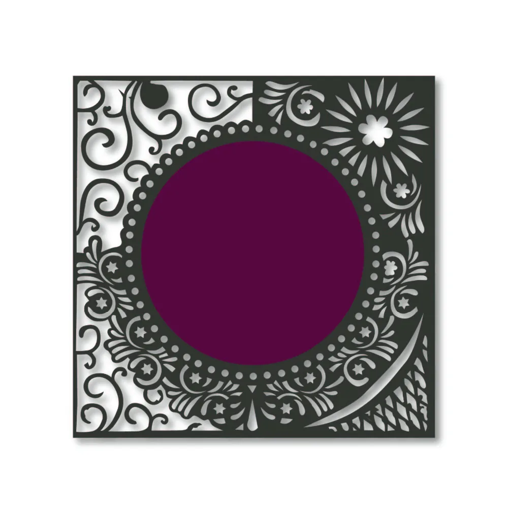 

Ufurty Handcraft Metal Cutting Dies New 2019 Flower Square Embossing Die Stencil for DIY Scrapbooking Album Card Decorative