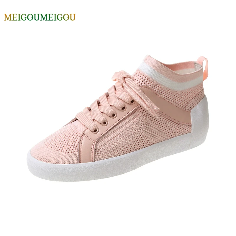 MEIGOUMEIGOU Slip-on дышащие Для женщин обувь на плоской подошве однотонные легкие