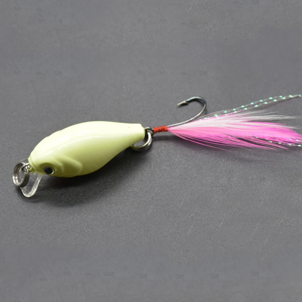 

Plastic Fish Baits Sinking Multi-colored Sharp Hook Life-like Light Weight Fishing Luminous Lure