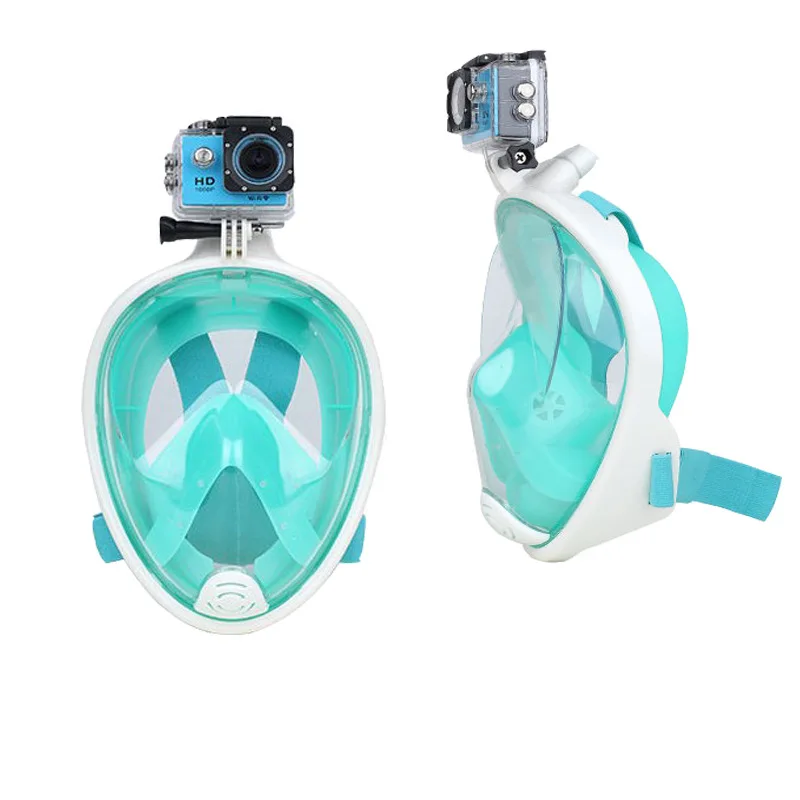 2019 كامل الوجه قناع الغطس انفصال الجافة الصيف قناع الغوص والغطس السباحة التدريب الغوص مكافحة الضباب تحت المياه Snokel