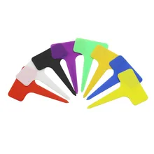 Садоводство Т-образные растения декоративные Детские бирки 8 цветов водонепроницаемые Цветочные овощные этикетки садовые маркировочные инструменты 50 шт