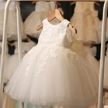 Высококачественное белое платье для причастия; платья для девочек для первого причастия; торжественные платья из тюля и кружева с цветочным узором для маленьких девочек на свадьбу и день рождения