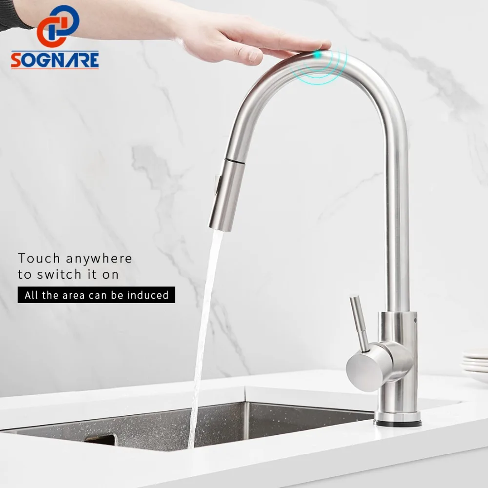 Kitchen Touch Control Faucet Free To Rotate Touch Faucet Sensor