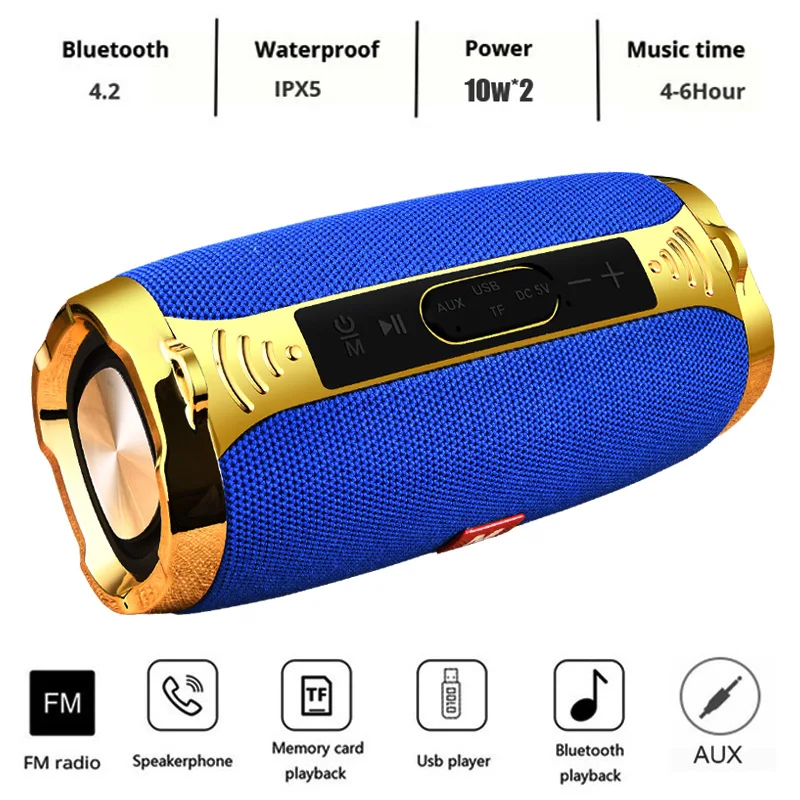 

Bluetooth Speaker Column Wireless Portable Sound Box 20W Stereo Subwoofer FM Radio Boombox Tv Tf AUX USB PC Sound Bar For xiaomi