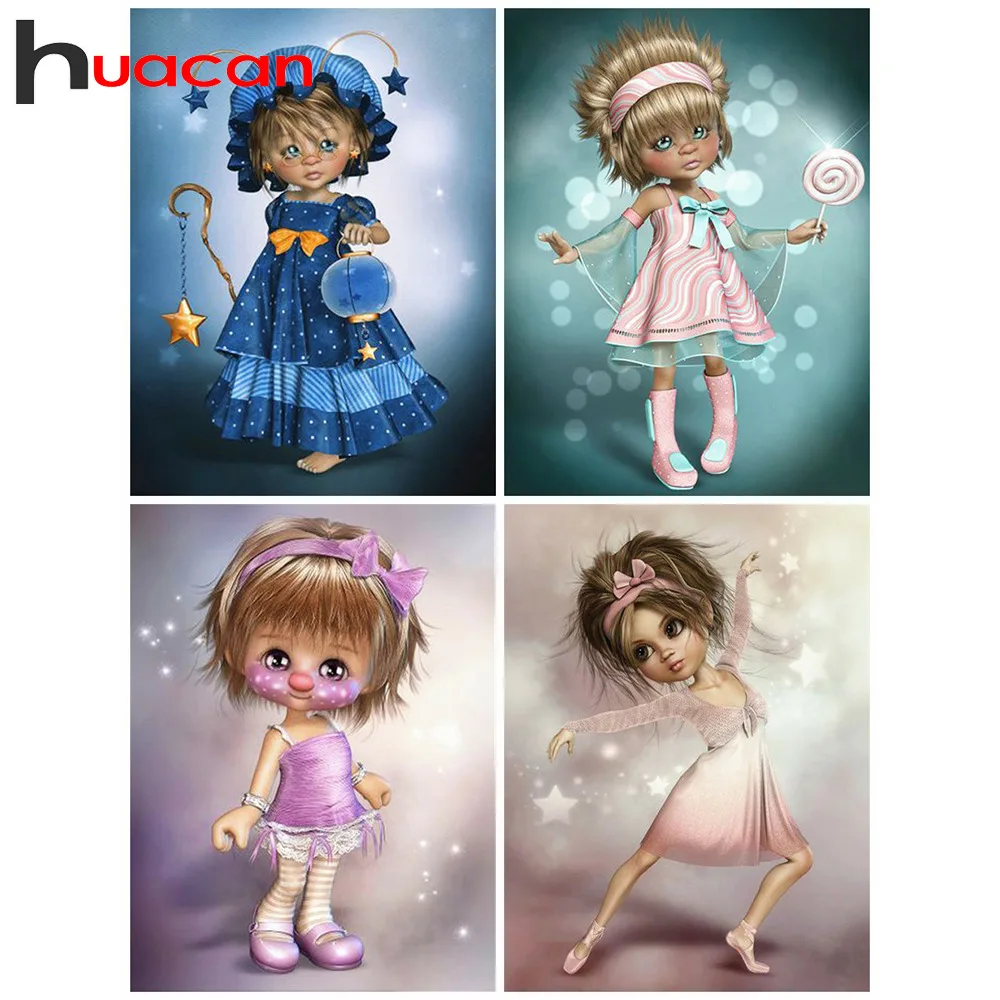 

Huacan DIY Diamond Painting Full Drill Character Diamond Embroidery Square/Round Rhinestones Girl Diamond Art